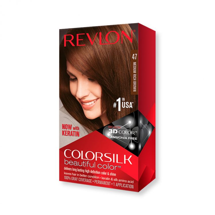 Revlon Colorsilk Beautiful Color Permanent Hair Dye Medium Rich Brown 47 - Best Price in Bangladesh | Shampoobd