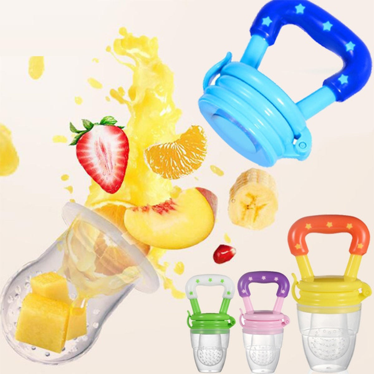 Kids Food Feeder Soother Teether for Eating Fresh Fruit Vegetables Meat [Multicolor] - Best Price in Bangladesh | Shampoobd