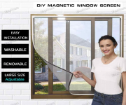 Mosquito Net for Window Screens Self-Adhesive Invisible DIY Magic Stickers, Net- Size-60x52 Inch Imported - Price in Ban - Price in Bangladesh