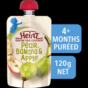 Heinz Pear, Banana & Apple Puree 4+months 120gm - Best Price in Bangladesh | Shampoobd