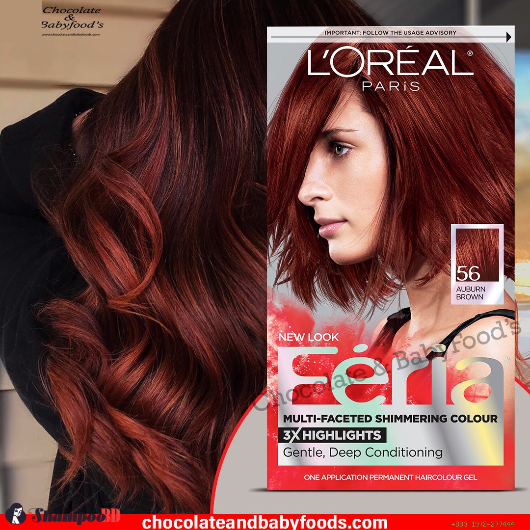 L'OREAL PARIS Feria Multi-Faceted Shimmering Colour Auburn Brown 56 - Best Price in Bangladesh | Shampoobd