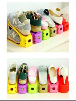Plastic Shoe Rack Organizer / Storage Holder Support Organizer- Multicolour -4Pcs - Best Price in Bangladesh | Shampoobd