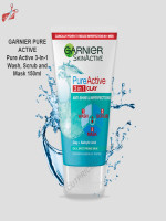 GARNIER PURE ACTIVE Pure Active 3-In-1 Wash, Scrub and Mask 150ml - Best Price in Bangladesh | Shampoobd
