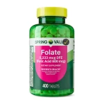 Spring Valley Folate (1,333 mcg DFE / Folic Acid 800 mcg, 400 tablets)