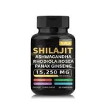 Zoyava Extra Strength Shilajit – 60 Veggie Capsules – with Shilajit, Ashwagandha, Rhodiola – for Energy & Wellness
