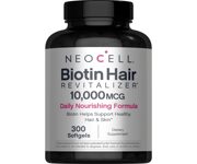 NeoCell Biotin Hair Revitalizer10,000mcg Biotin helps support healthy hair &amp; skin 300 Softgels