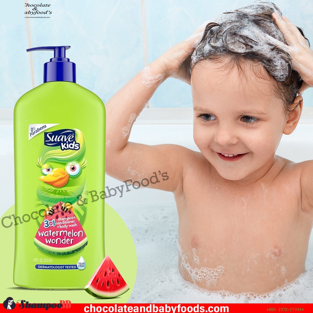 Suave Kids Watermelon Wonder 3in1 Shampoo + Conditioner + Body Wash 532ml