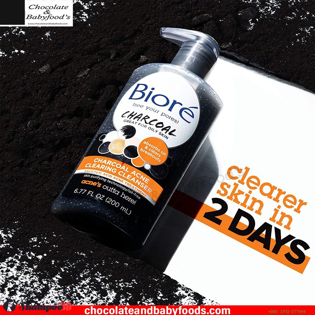 Biore Charcoal Acne Clearing Cleanser 200ml