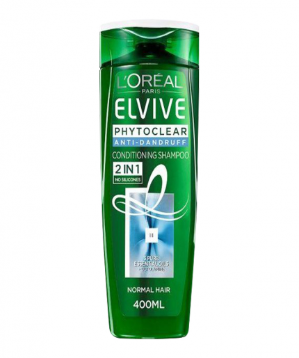 L’Oreal ELvive Phytoclear Anti Dandruff 2 in 1 Shampoo 400ml - Get Flawless Hair with Clear Scalp