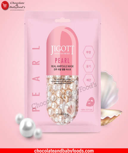 JIGOTT Pearl Real Ampoule Mask – Discover Radiant Skin with 27ml of Nourishment