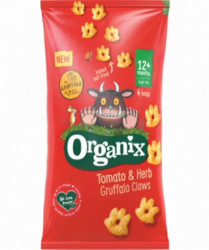 Organix Tomato & Herb Gruffalo Claws Puffs 12m+