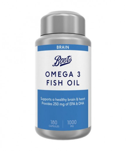 Boots Omega 3 Fish Oil For Brain & Heart 180 Capsules