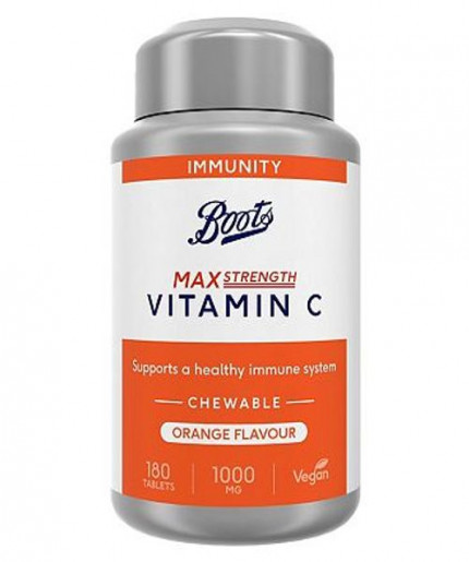 Boots Max Strength Vitamin C Chewable 180 Tablets