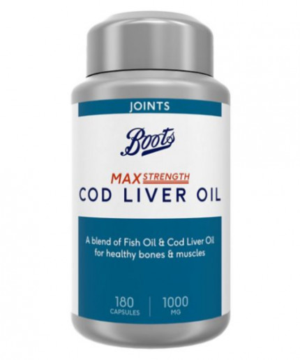 Boots Max Strength Cod Liver Oil For Joints 180 Capsules