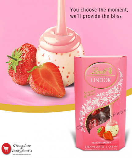 Lindt Lindor Strawberry & Cream 200g