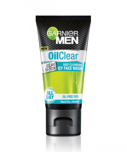 Garnier Men Oil Clear Deep Cleansing Clay D-tox Icy Face Wash- 100g