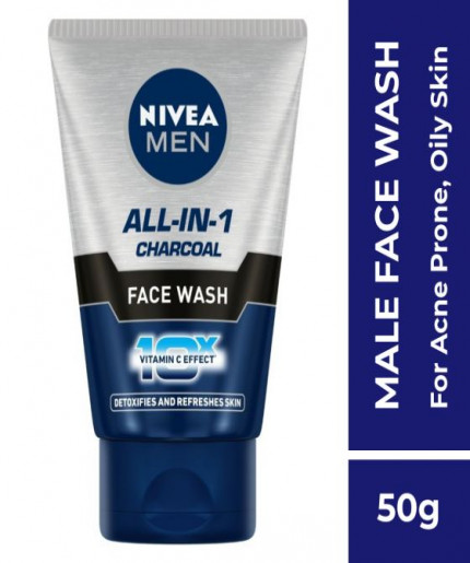 Nivea Men All-In-1 Charcoal Face Wash - 50g