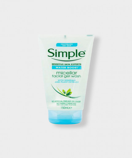 Simple Water Boost Micellar Gel Face Wash For Sensitive Skin 150ml