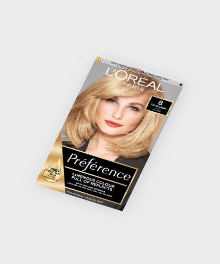 L'Oreal Preference 8 California Permanent Hair Dye, Natural Light Blonde