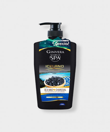 Ginvera World SPA Iceland Shower Scrub Sea Mud & Charcoal 750ml