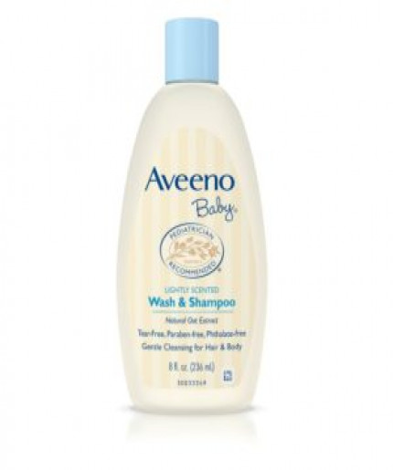 Aveeno Baby Lightly Scented Wash & Shampoo 236ml | Gentle Cleansing for Fragrance-Sensitive Skin
