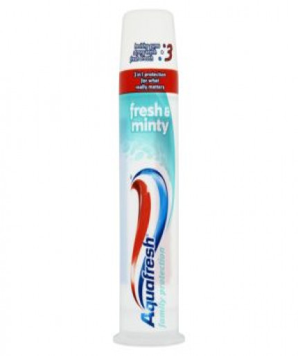 Aquafresh Family Protection Fresh and Minty Toothpaste Pump - 100ml: Keep your Family Protected with this refreshing and minty toothpaste