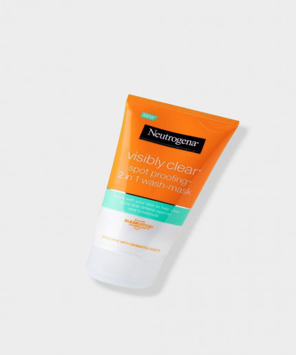 Neutrogena Visibly Clear Spot Proofing 2 in 1 Wash & Face Mask 150ml - Clear Skin Face Care Product
