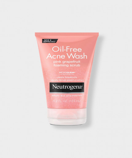 Neutrogena Oil-Free Acne Wash Pink Grapefruit Foaming Scrub - Gentle Cleansing and Exfoliation for Clear, Healthy Skin