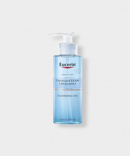 Eucerin DermatoCLEAN + Hyaluron Refreshing Face Cleansing Gel - Gentle Cleanser for Sensitive Skin, 200ml