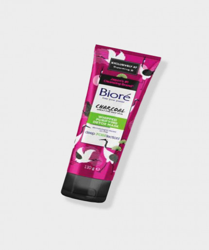 Bioré Charcoal Whipped Purifying Detox Face Mask 110g - Deep Cleansing for Refreshed Skin