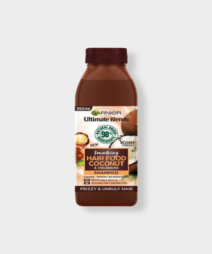 Garnier Ultimate Blends Coconut Hair Food Shampoo | Smoothing Solution for Frizzy Hair | 350ml