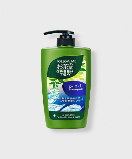 Experience Natural Brilliance with Follow Me Green Tea 6-in-1 Shampoo – The Ultimate Haircare Solution