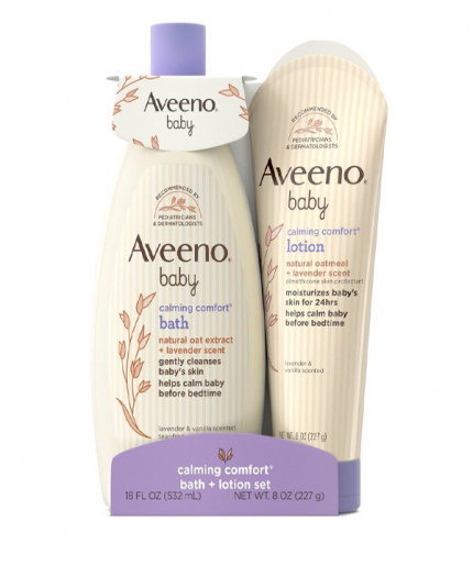 Aveeno Baby Calming Comfort Bath Lotion Set