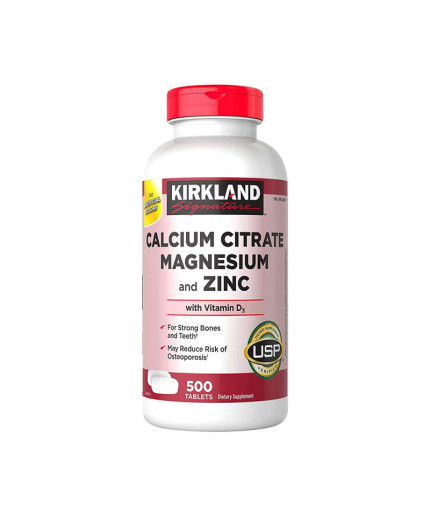 Kirkland Signature Calcium Citrate Magnesium and Zinc With Vitamin D3 - Essential Nutrients for Strong Bones and Immune Support