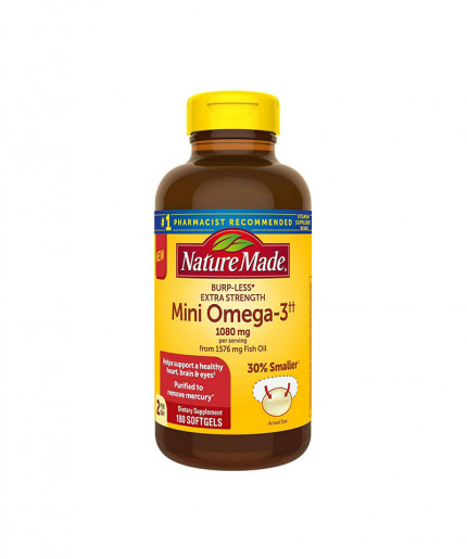 Nature Made BurpLess Extra Strength 1080mg Mini Omega 3 Fish Oil