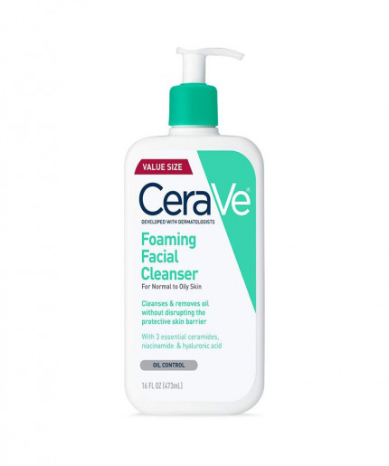 CeraVe Foaming Cleanser 473ml - Purify and Refresh Your Skin with Gentle Cleansing