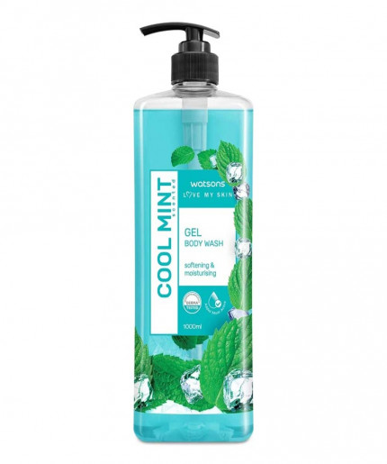 Watsons Cool Mint Scented Gel Body Wash 1000ml
