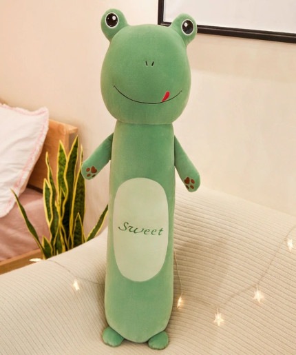 Full Body Pillow Cute Cartoon long Frog Plush Soft Pillow