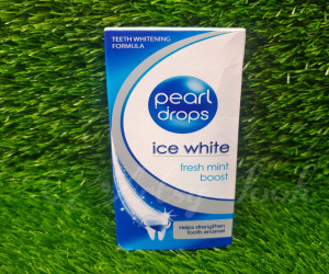 A pearl drops ice white fresh