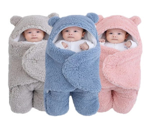 Baby Sleeping Bag Ultra-Soft Fluffy Fleece Newborn Receiving Blanket Infant Boys Girls ClothesSleeping Nursery Wrap Swaddle - Price in Bangladesh
