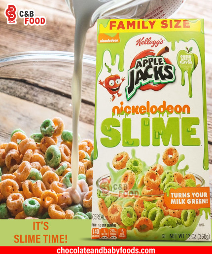 Kellogg's Apple Jacks Nickelodeon Slime Cereal 368G