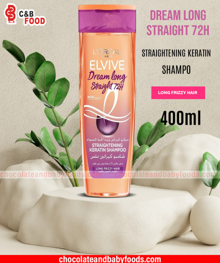 L'oreal Parish Elvive Dream Long Straight 72H Straightening Keratin Shampoo 400ml