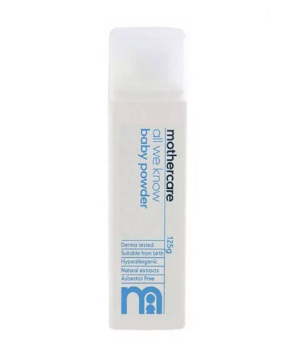 mother care all we know baby powder