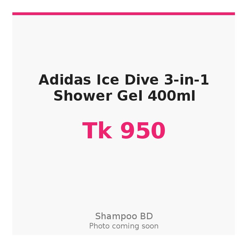 Adidas Ice Dive 3-in-1 Shower Gel 400ml