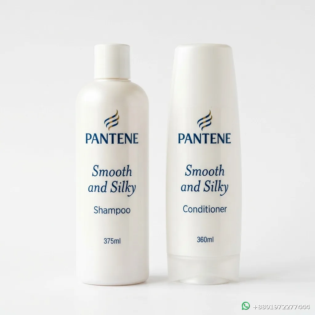 Pantene Smooth and Silky Shampoo and Conditioner 375ml+360ml