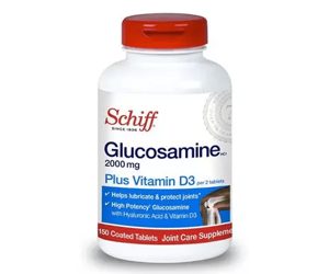 Schiff Glucosamine 2000mg Plus Vitamin D3 Acid 150 Tablets