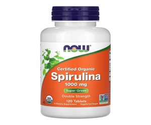 NOW Foods Spirulina Organic 1000mg 120 Tablets