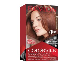 Revlon ColorSilk Beautiful 55 Light Reddish Brown One appliction