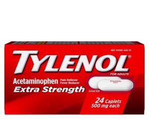 Tylenol Extra Strength 500mg Acetaminophen Pain Reliever &amp; Fever Reducer 24 Tablets