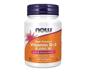 Now Food Vitamin D-3 5000 IU 120 Softgels